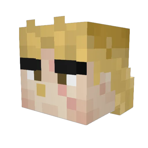 KrautSpaceMagic9 Minecraft avatar head, 3D render