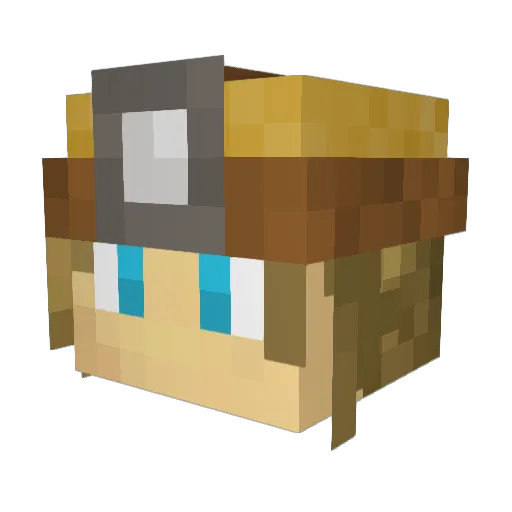 Krautherr Minecraft avatar head, 3D render