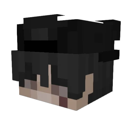Krauz1kk Minecraft avatar head, 3D render