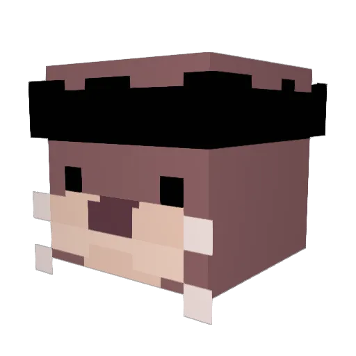 Kraviov Minecraft avatar head, 3D render