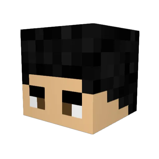 Kravizx Minecraft avatar head, 3D render