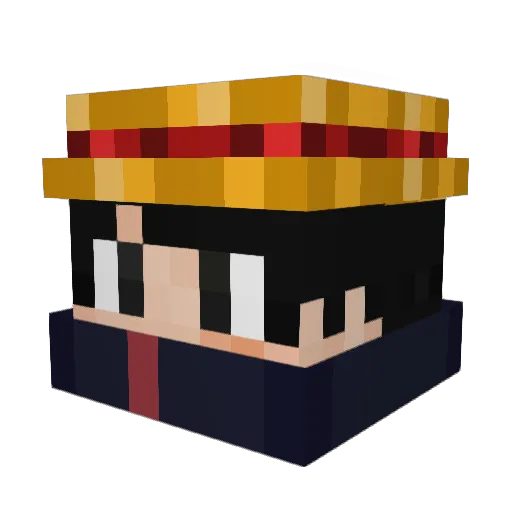 Krawese Minecraft avatar head, 3D render