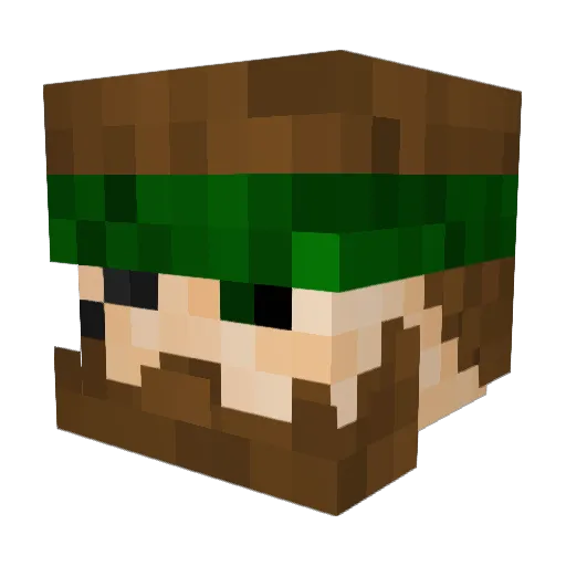 Krawser Minecraft avatar head, 3D render