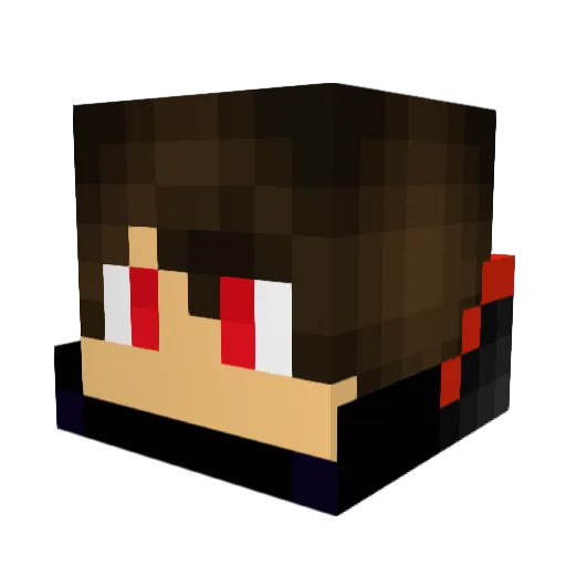 KrawumXD Minecraft avatar head, 3D render