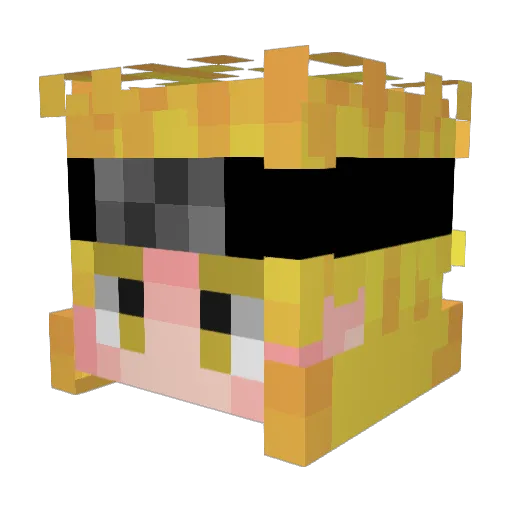 Krawumms Minecraft avatar head, 3D render