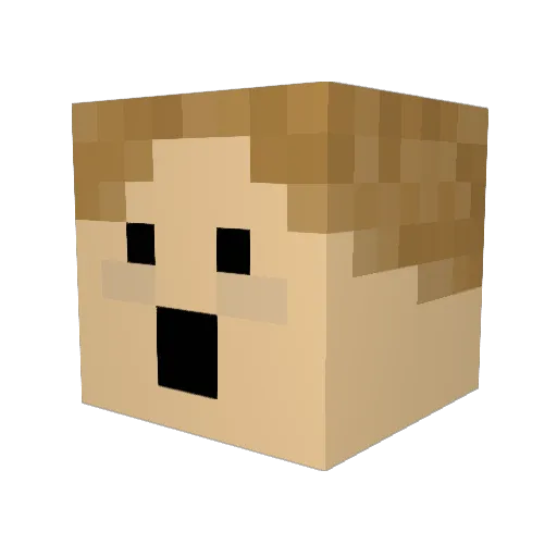 Krax_Krax Minecraft avatar head, 3D render
