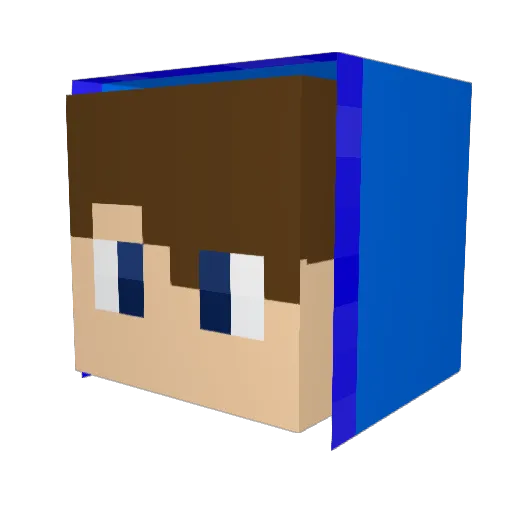 Kraxok Minecraft avatar head, 3D render