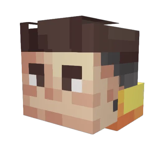 Kraxxus Minecraft avatar head, 3D render