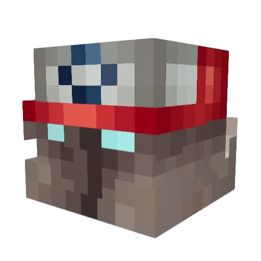 Krayon2Bois Minecraft avatar head, 3D render