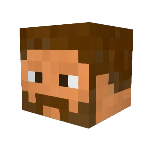 Kraz0t Minecraft avatar head, 3D render