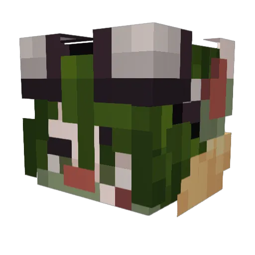 Kraziagamr Minecraft avatar head, 3D render
