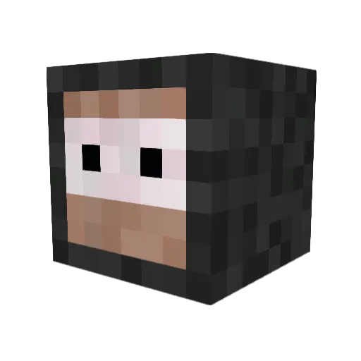 Krazid Minecraft avatar head, 3D render