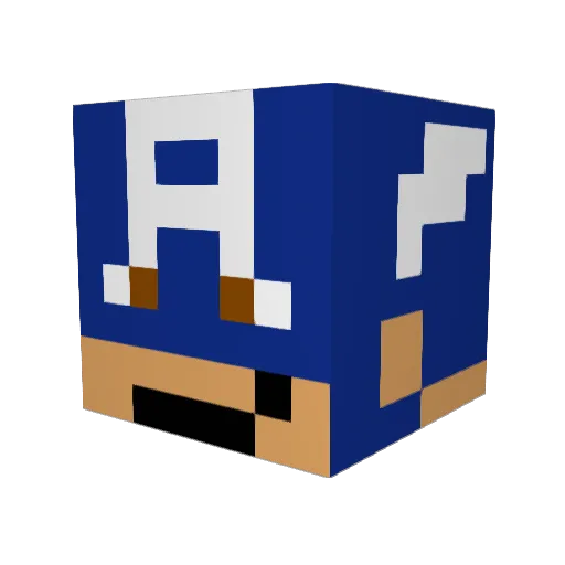 Krazmedic Minecraft avatar head, 3D render