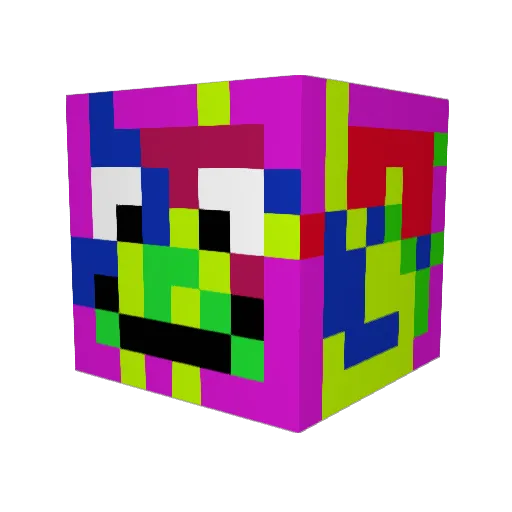 Krazy07 Minecraft avatar head, 3D render