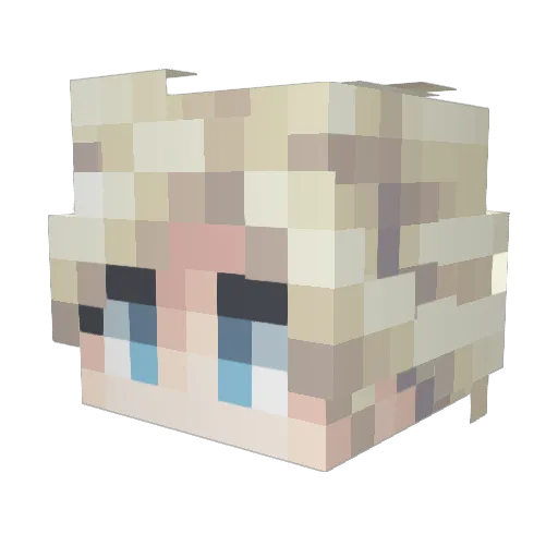 KrazyApples3000 Minecraft avatar head, 3D render