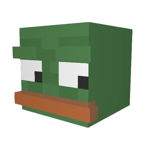 KrazyClay Minecraft avatar head, 3D render