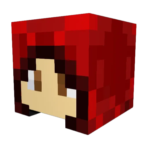 KrazyCwo Minecraft avatar head, 3D render