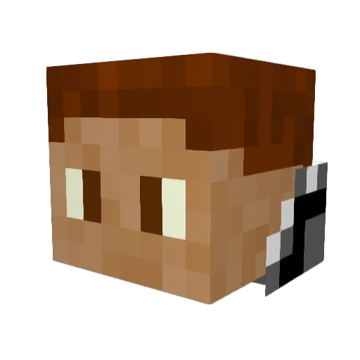 KrazyEight Minecraft avatar head, 3D render