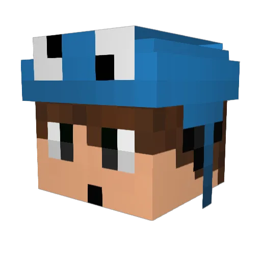 KrazyGamerr Minecraft avatar head, 3D render