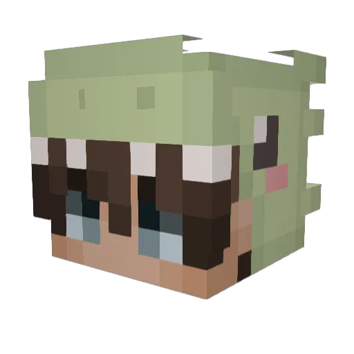 KrazyGoomba Minecraft avatar head, 3D render