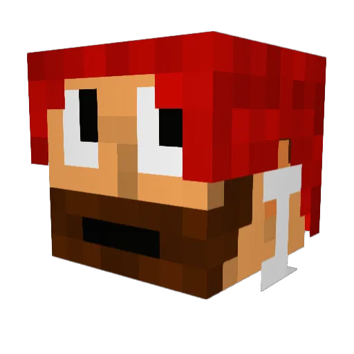 KrazyKerrnuk Minecraft avatar head, 3D render