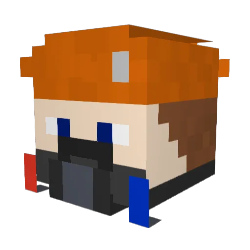 Krazy_Kat_1005 Minecraft avatar head, 3D render