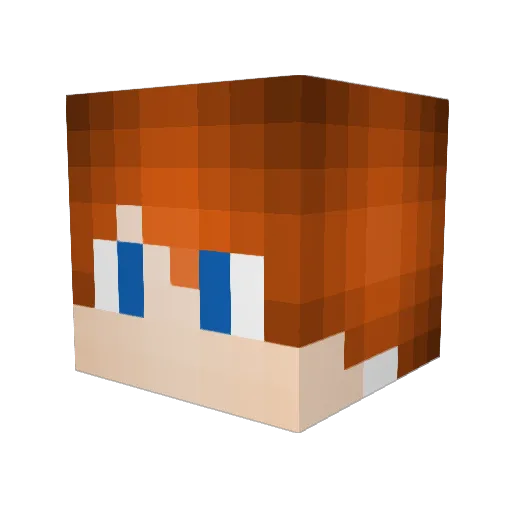 Krazy_red_dragon Minecraft avatar head, 3D render