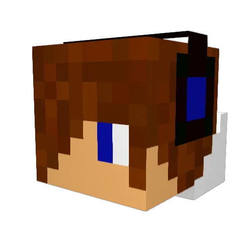 Krazyghost01 Minecraft avatar head, 3D render