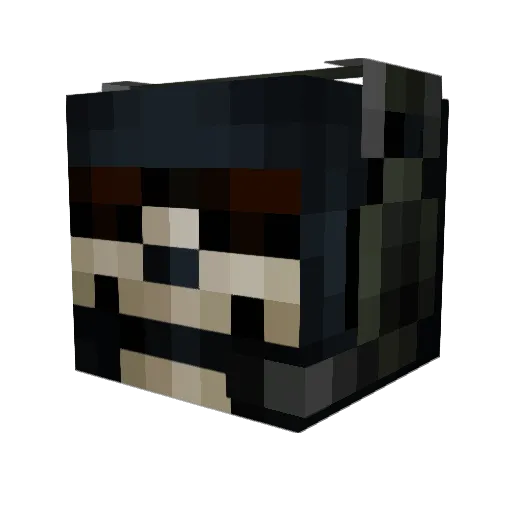 Krazylokz Minecraft avatar head, 3D render