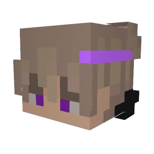 KrazzyPork Minecraft avatar head, 3D render