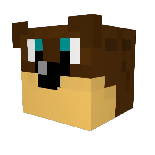 Kreaks Minecraft avatar head, 3D render