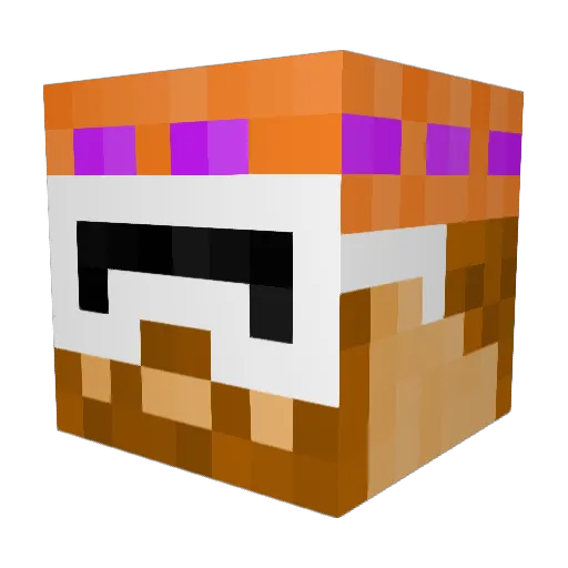 Kreamstar Minecraft avatar head, 3D render