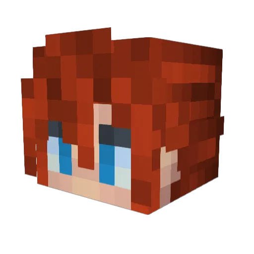 Krean1 Minecraft avatar head, 3D render