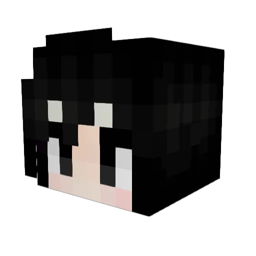 Kreatynaa Minecraft avatar head, 3D render