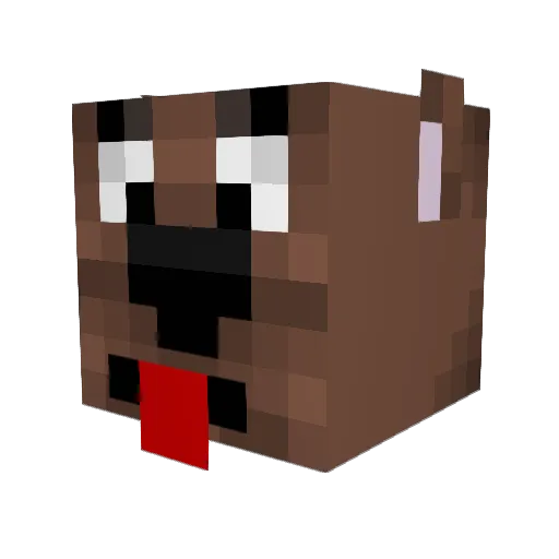 Krebao Minecraft avatar head, 3D render