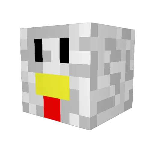 Krebi Minecraft avatar head, 3D render