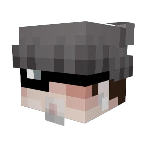 Kreck3r Minecraft avatar head, 3D render