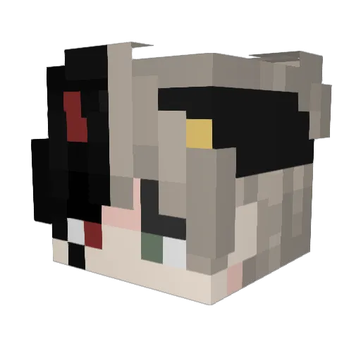 KreeZenin Minecraft avatar head, 3D render