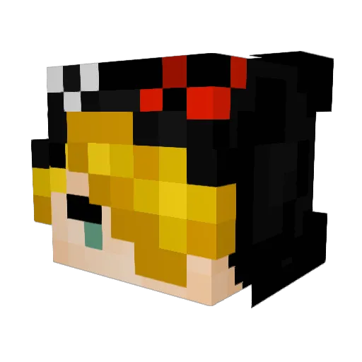 KreekCraft Minecraft avatar head, 3D render