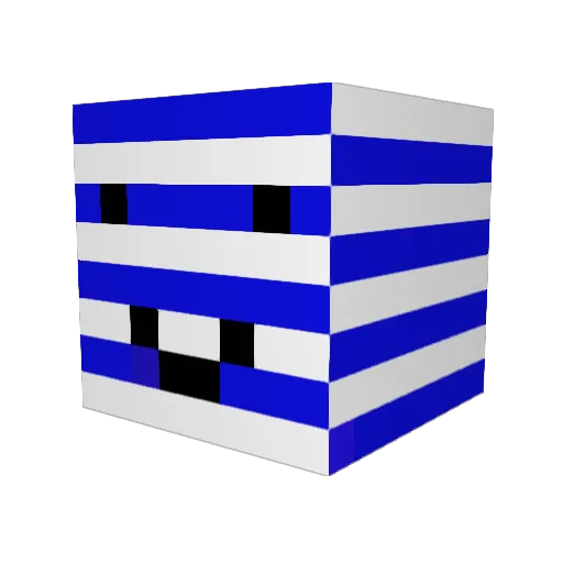 KreeperHunter Minecraft avatar head, 3D render