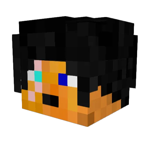 Kreepermat Minecraft avatar head, 3D render