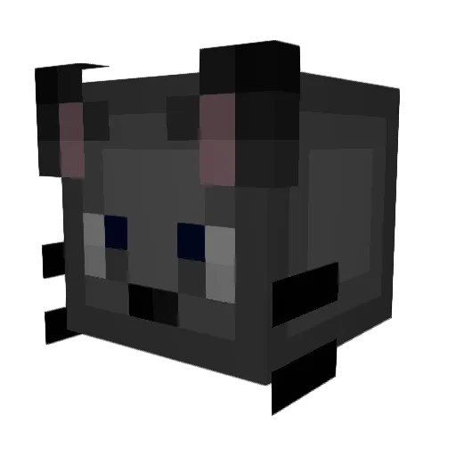 KreepyKitten Minecraft avatar head, 3D render
