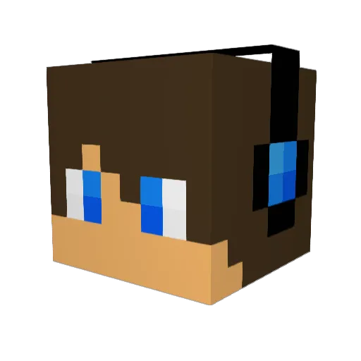 Kreezix_ Minecraft avatar head, 3D render