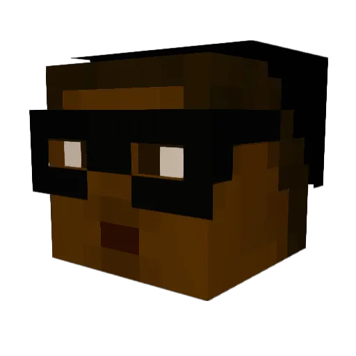 Kregness Minecraft avatar head, 3D render