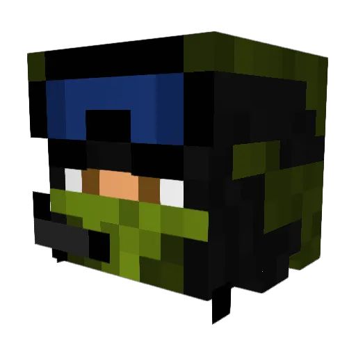 Kreigroth Minecraft avatar head, 3D render