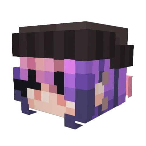 Kreiny Minecraft avatar head, 3D render