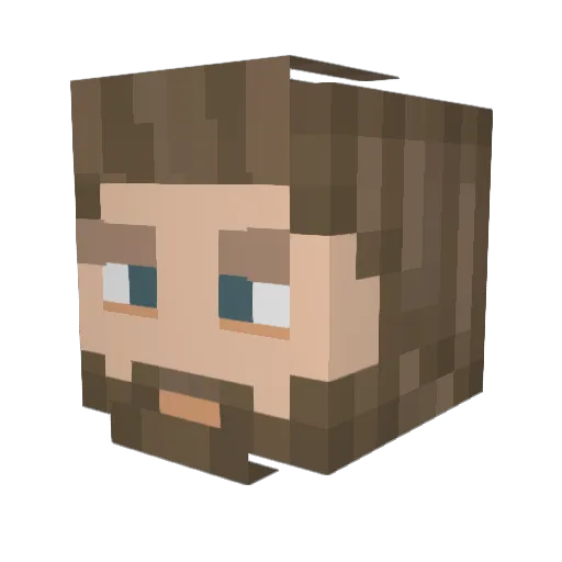 Kreisu Minecraft avatar head, 3D render