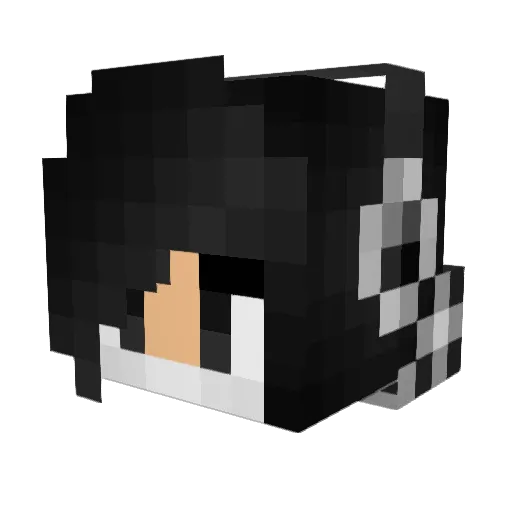 KreitRau Minecraft avatar head, 3D render