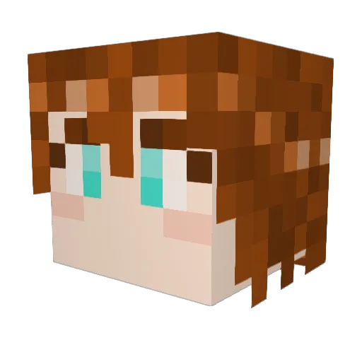 KremeQ Minecraft avatar head, 3D render