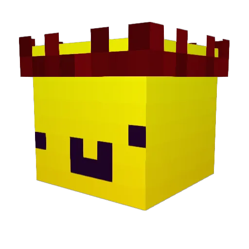 Kremelado Minecraft avatar head, 3D render
